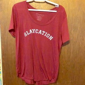 “Slaycation” t-shirt.